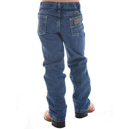 

Wrangler Apparel Boys George Strait Original Cowboy Cut Jeans 2T SLIM Heavy Denim Stone