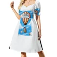 thumbnail image 2 of Vestido con estampado de cómic vintage para mujer, vestido de lujo, 2 of 7