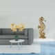 thumbnail image 2 of Asa de mueble,Tirador de latón con forma de lazo para muebles o armario,Estatua de resina,Estatua de resina para decoración del hogar,manualidades,oro,Escultura de oro,figura de, 2 of 8