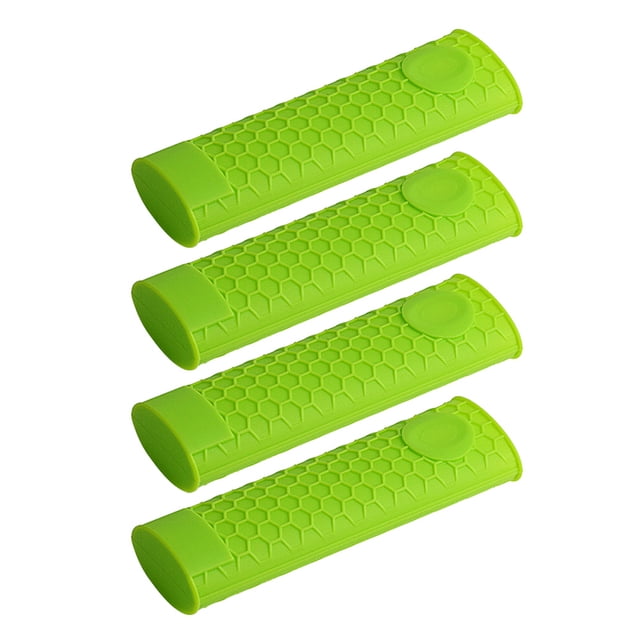 Miangastore 4 Pcs Poignée de Pot en Silicone Résistant à la Chaleur Antidérapant (Vert)