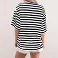 thumbnail image 4 of Timegard Womens Tops Summer Striped Crewneck Short Sleeve Comfy Blouse Casual Loose Workout Tshirts, 4 of 6