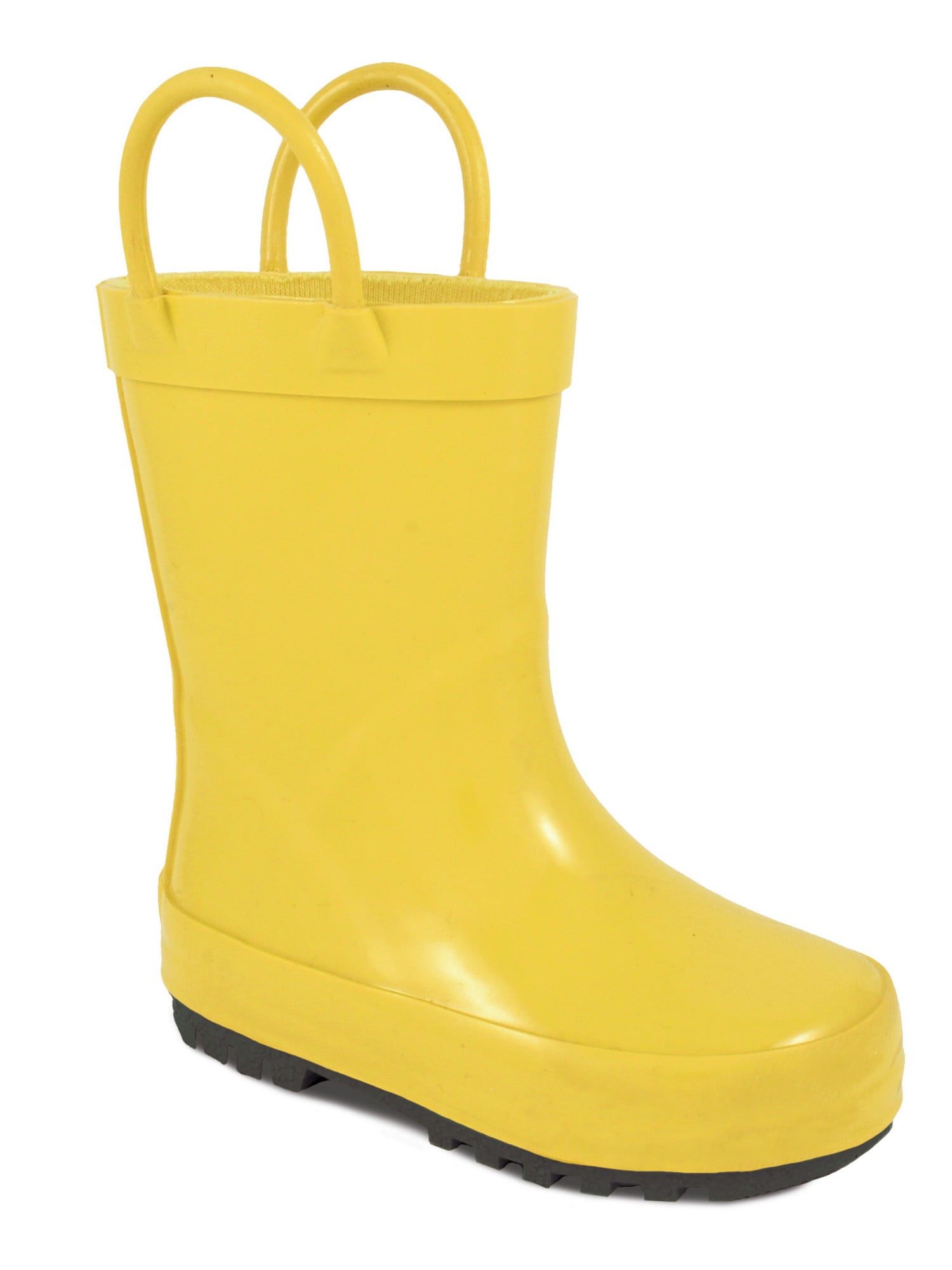 yellow rain boots