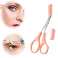 thumbnail image 3 of TUITOONM Eyebrow Trimmers Scissor Eyebrow Scissors With Comb Precision Eyebrow Trimming Scissors Non-Slip Eyebrow Cutter Hair Removal Eyebrow Scissors Premium Stainless Steel Blades, 3 of 5