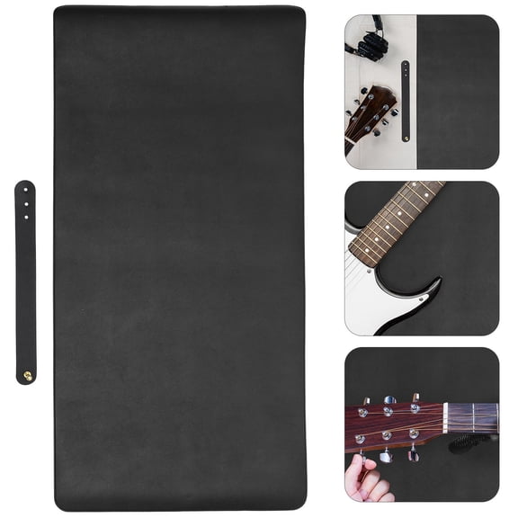 MLINS Guitar Neck Rest Work Mat for Repairing and Maintaining Guitar with Rubber Material Black