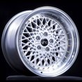 thumbnail image 1 of For 15x8.25 inch (1 Single Wheel Only) JNC Wheels - 15" JNC045 Silver Machined Lip w/ Gold Rivet Rim - 4x100 JNC Wheels-35518822860, 1 of 2