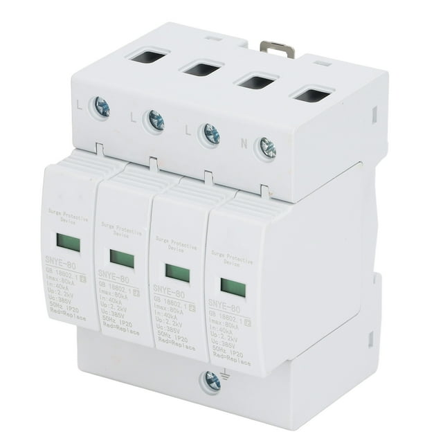Surge Protective Device, Fire Proof Fault Indication Simple Installation Quick Response Speed 80KA Surge Protector For Factory 2P 275V,3P 385V,4P 385V