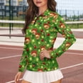 thumbnail image 3 of Yuyamidu Xmas Ball Womens Long Sleeve Golf Shirt Christmas Ring Athletic Tennis Shirts Collared Lightweight Golf Clothes Workout Pullover Tops Size XL, 3 of 8