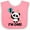 Pink and White, variant on Inktastic Babys First Birthday Panda with Balloon Boys or Girls Baby Bib