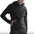 thumbnail image 4 of HOOMEUMY Mens Hooded Athletic Jacket Classic Solid Coat Stand Collar Design Full Zip Up Lightweight Running Sports Jacket Casual Workout Drop Shoulder Clothes Fashion 2025 Trendy Black M, 4 of 7