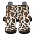 thumbnail image 2 of Kuiaobaty Retro Brown Cow Pattern Front and Back Seat Covers 4 PCS Automotive Cushion Seat Covers Auto Seat Protector Fit Most Car Van Truck SUV Car Interior Decoration Easy to Install, 2 of 7