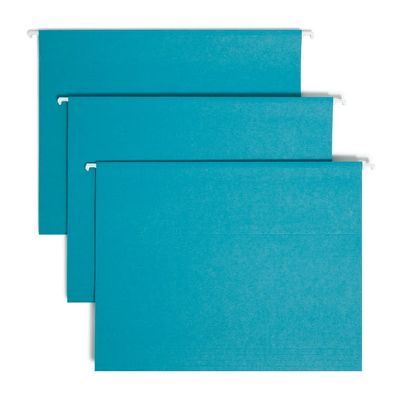 Smead, SMD64074, Hanging File Folders with Tab, 25 / Box, Teal