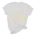 thumbnail image 2 of Lilgiuy Game Day Football Sweatshirt Women Casual Letter Print Pullover Short Sleeve T-Shirt Tops Shirt for Tennis Golf, 2 of 5