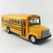 Kinsfun 6 Inch Yellow School Bus Diecast Model Play Vehicle, 3+ Yrs, 11.41 oz