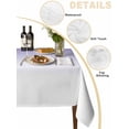 thumbnail image 2 of Minimalist Purple Table Cloth 52x70 Inch Rectangle, and White Gradient Waterproof Tablecloth Washable Table Cover for Party Picnic Dinner Decor, 2 of 9