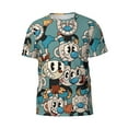 thumbnail image 5 of Cuphead Mugman T-Shirt for Men Novelty 3D Pritneted Casual Short Sleeve Tees Shirt Summer Street T Shirt Top, 5 of 7