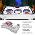 thumbnail image 5 of Bingfone Three Gnome Independence Day Car Windshield Sun Shade Protector Keep Your Vehicle Cool Sun Shield Visor Cover Foldable For Car Truck Suv-Small, 5 of 9