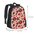 thumbnail image 2 of Daiia Skull rock record music heart Backpack for Men and Women -Durable Backpack Large Capacity, Water-Resistant Bag with Adjustable Straps and Laptop Compartment, 2 of 7