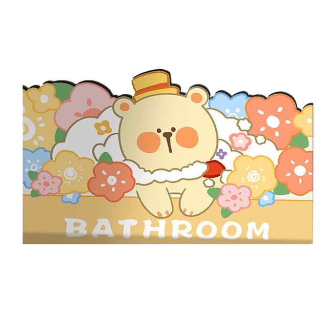 Alfombra antideslizante para entrada de baño con dibujos de animales, puerta del baño, alfombrilla para pies resistente a la suciedad, alfombrilla absorbente de barro de diatomeas para baño