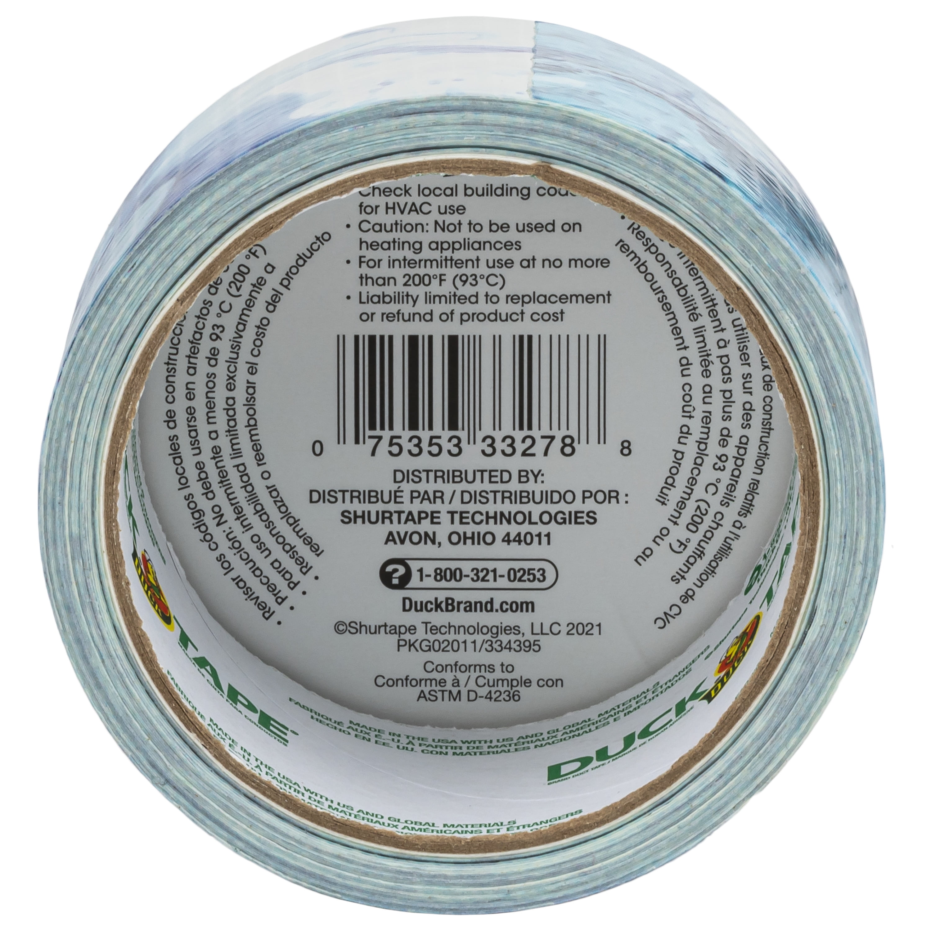(3 pack) Duck Brand Printed Duct Tape - Marbling 1.88 in. x 10 yd.