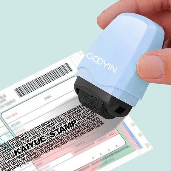 Identity Theft Protection Roller Stamp - Confidential Roller Stamp - Data Theft Protection Stamp - Anti Theft, Security and Privacy Guard Stamp
