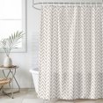 thumbnail image 4 of Simple Line White Bathroom Shower Curtains with 12 Hooks Polyester Waterproof Shower Curtain for Stalls and Bathtubs Beige Modern Art Geometric Decorative Bathroom Privacy Curtain 36x78 Inches, 4 of 9