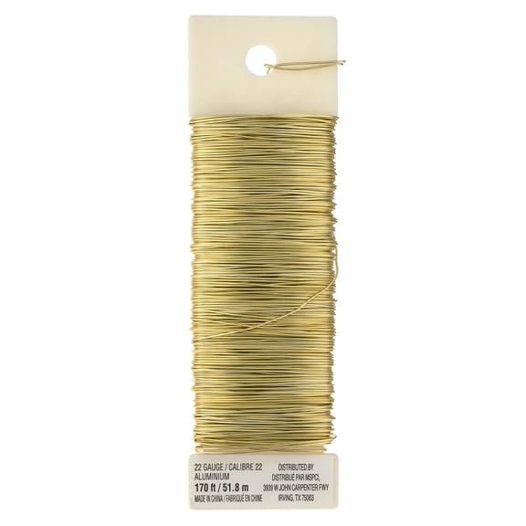 12 Pack: 22 Gauge Gold Aluminum Florist Wire by Ashland