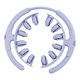 thumbnail image 1 of Rodillo masajeador para piernas con 12 ruedas, compacto, ligero y ajustable. Azul, 1 of 8