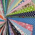 thumbnail image 4 of 50pcs 7.9x10 inch Cotton Fabric Bundle Pre Cut Patchwork Squares DIY Sewing Squares Material (Floral/Dots/Strips), 4 of 9