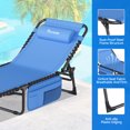 thumbnail image 5 of Dextrus Outdoor Powder Coated Steel Chaise Lounge - Blue, 5 of 5