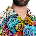 thumbnail image 5 of Mind car Men's Spread Collar Poplin Beach Shirts - Casual Printed Button Down Short Sleeve Summer Tops for Unisex, 5 of 6
