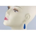 thumbnail image 2 of Kyanite Earrings 14k Gold Filled Large Long Teardrop Drops Shimmery Blue Dangles Spyglass Designs, 2 of 2