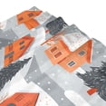 thumbnail image 3 of Yayeee Shower Curtain with Hooks 72"x72" Waterproof Fabric Bathroom Hanging Decor, Gray Snow Houses, 3 of 5