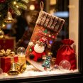 thumbnail image 4 of Christmas Stocking Glowing Light Up Santa Snowman Reindeer Polyester for Family Holiday Christmas Tree Fireplace Mantel Wall Door Christmas Party Decorations by MPOISVA, 4 of 7