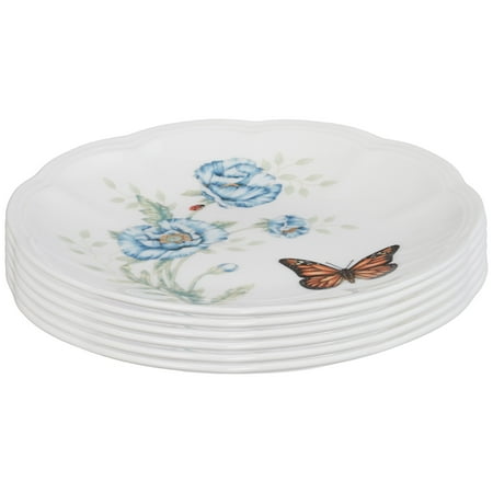 Butterfly Dinnerware - Lenox Butterfly Meadow Party Plates Set of 6 Party Plates, Set of 6