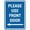 Blue, variant on Signs ByLITA Portrait Round Please Use Front Door Left Arrow Sign - Laser-Engraved Lettering | Durable ABS Plastic | Vibrant Colors | Powerful Foam Tape (Ivory/Dark Brown) - Medium