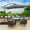 Gray, variant on ACEGOSES 8.2x8.2ft LED Square Outdoor Patio Canopy Offset Umbrellas for Villa Gardens, Lawns and Yard, Taupe