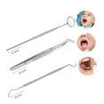 thumbnail image 5 of 5pcs Stainless Steel Tools Kit Tartar Scraper Mouth Mirror Dentists Pick Tool Scaler for Use, 5 of 5