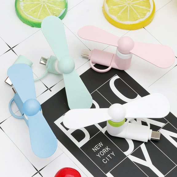 UNTERING Fan USB Fan Type C Removable Gadgets Low Power for Powerbank PC Laptop