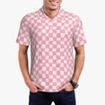 thumbnail image 3 of Balery Irregular Plaid Printed Men’s Short Sleeve Polo Shirt, Midweight Men's Shirt,Golf Polo shirts -4X-Large, 3 of 9