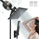 thumbnail image 1 of Regadera para Baño con Filtro, 10" Combo de Cabezal de Ducha de Lluvia de Alta Presión con Ducha de Mano, 2 Cartuchos Filtro Reemplazables, Manguera de 1,5 Metros y Todos Los Accesorios, Negro, 1 of 8