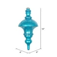 thumbnail image 2 of Vickerman 10" Turquoise Candy Finish Net Top Finial Ornament with Glitter Accents, 2 of 2