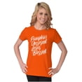 thumbnail image 3 of Fall Pumpkin Obsessed Jesus Blessed Womens Slim Fit Graphic Tee Brisco Brands X, 3 of 5