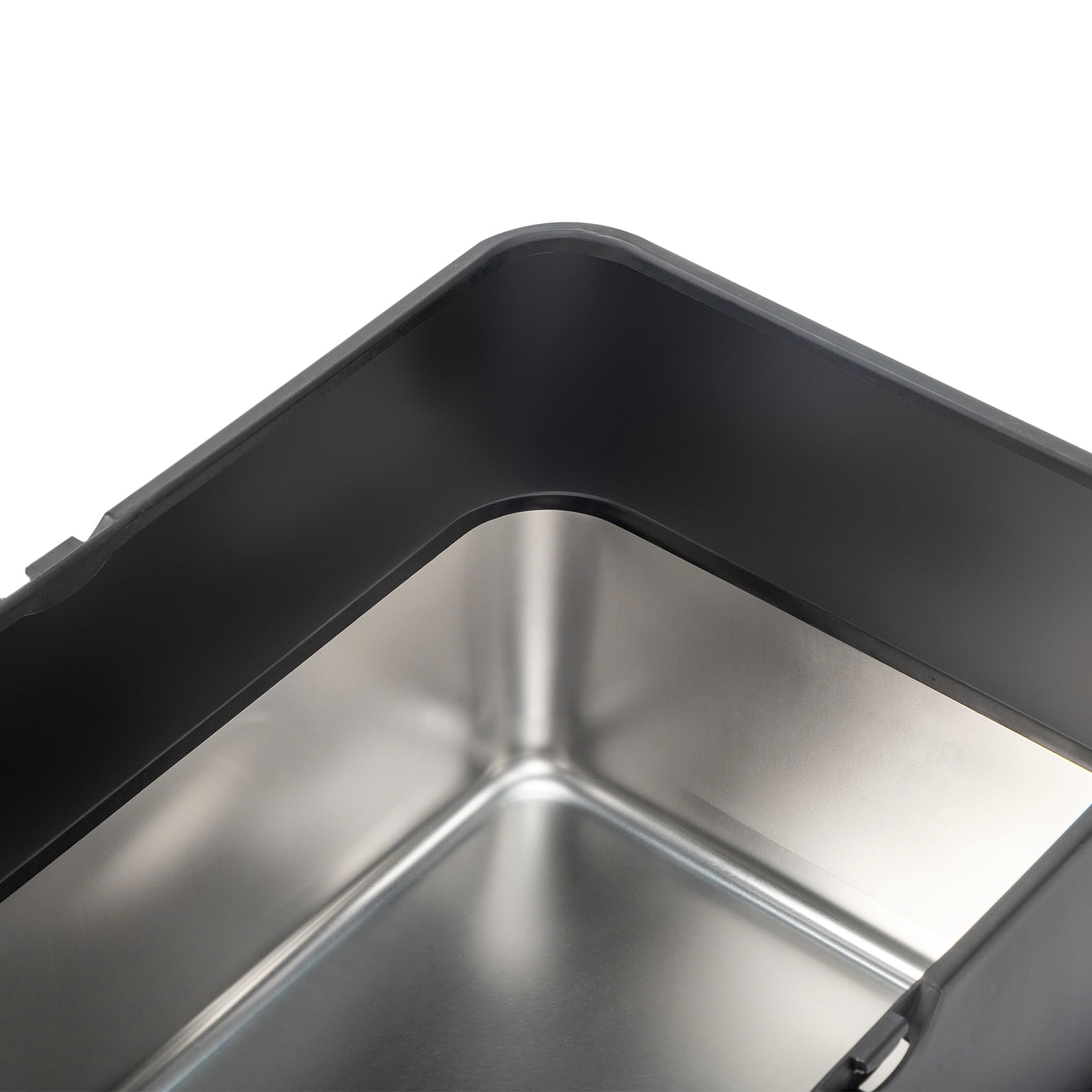 Zimtown Stainless Steel Panda Cat Litter Box, 60x40x46cm, Scoop & Filter, Anti-Leak, 3.9kg for Big Cats, Black White