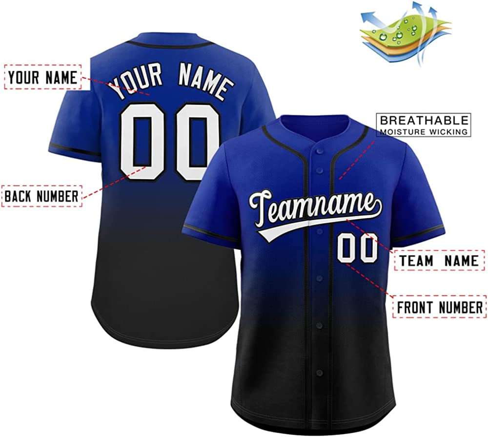  Custom Gradient Baseball Jersey for Men/Women/Youth