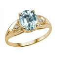 thumbnail image 2 of Tommaso Design� Genuine 9x7 Oval Aquamarine Ring, 2 of 9