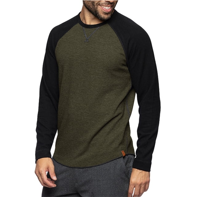Chandail Col Rond Ajusté pour Hommes Léger Tricoté Décontracté Habillé Confortable T-Shirt Élégant