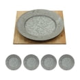 thumbnail image 2 of Koyal Wholesale Galvanized Metal Charger Plates, Set of 4, Modern Industrial Wedding Decor, Farmhouse Rustic Table Dcor, 2 of 5