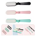 thumbnail image 1 of OUNONA 3Pcs Folding Hair Brush Travel Comb Assorted Color Compact Portable for Wet and Dry Hair, 1 of 8