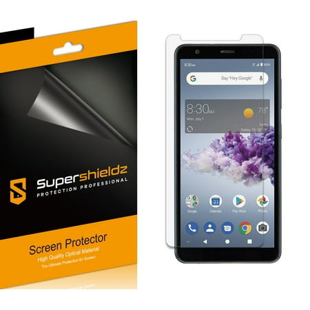[6-Pack] Supershieldz for ZTE Blade A3 Prime Screen Protector, Anti-Bubble High Definition (HD) Clear Shield