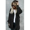 thumbnail image 1 of Double Fleece Cardigan Jacket Women Solid Color Long Sleeve Plush Warm, 1 of 7